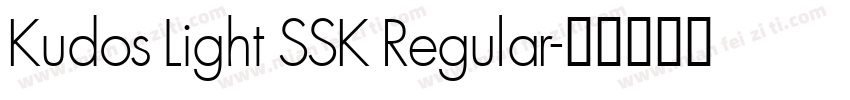 Kudos Light SSK Regular字体转换